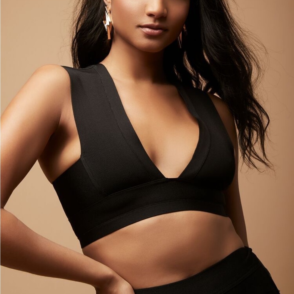 Herve Lever x Forever 21 black bandage sleeveless crop top women size small